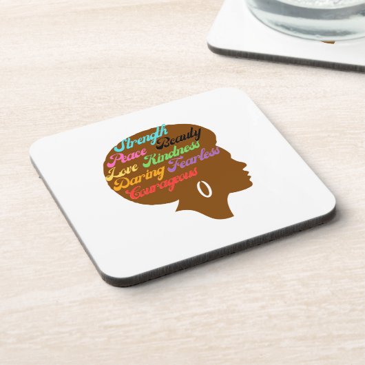 Dessous de verre Afro Strength (Côté gauche)