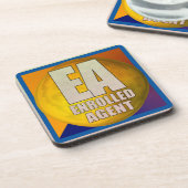 DESSOUS-DE-VERRE AGENT INSCRIT AU LOGO EA (Côté gauche)