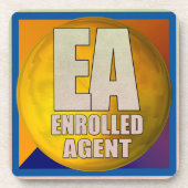 DESSOUS-DE-VERRE AGENT INSCRIT AU LOGO EA (Devant)