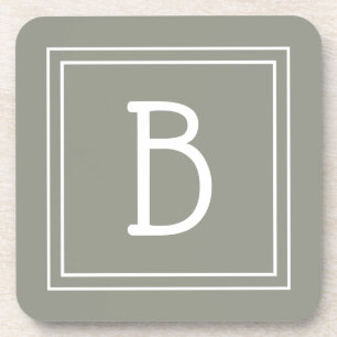 Dessous-de-verre Agritourisme moderne Monogramme À feuillage persis