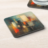 Dessous-de-verre Ai généré ville abstraite et résiliente (Côté gauche)