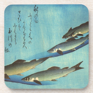Dessous-de-verre Ai (truite) - Photos japonaises couleur Hiroshige