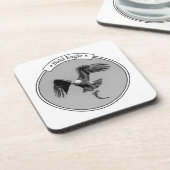 Dessous-de-verre Aigle Bald avec un poisson (Côté gauche)