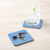 Dessous-de-verre Aigle Bald avec un poisson (Côté Droit)
