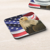 Dessous-de-verre Aigle et drapeau américains (Côté gauche)