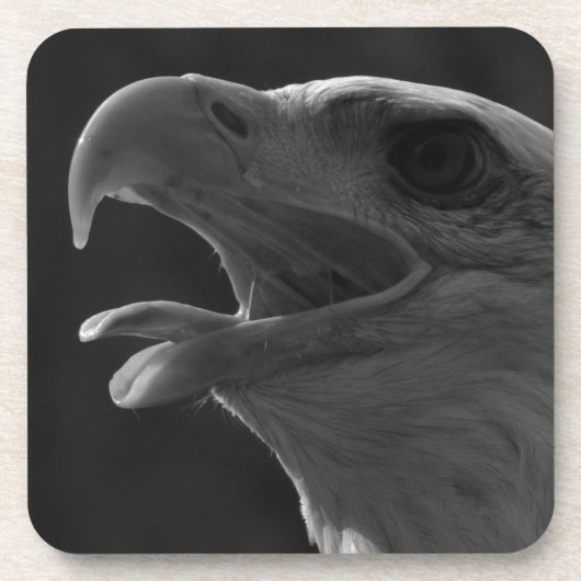 Dessous-de-verre Aigle noir et blanc (Devant)