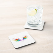 Dessous-de-verre Ailes fluffy arc-en-ciel (Côté Droit)