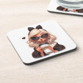 Dessous-de-verre Aimer le café (Côté gauche)