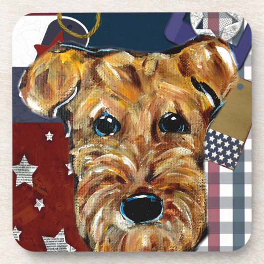 DESSOUS-DE-VERRE AIRDALE TERRIER (Devant)