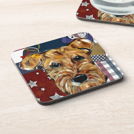 DESSOUS-DE-VERRE AIREDALE TERRIER (Côté gauche)