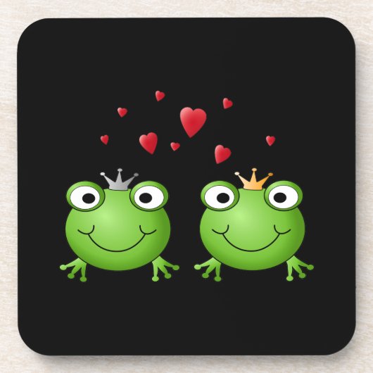 Dessous-de-verre Ajouter de grenouille aux coeurs (Devant)