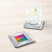 Dessous-de-verre Ajouter Logo Ici Argent Look Modèle Plastique dur (Côté Droit)