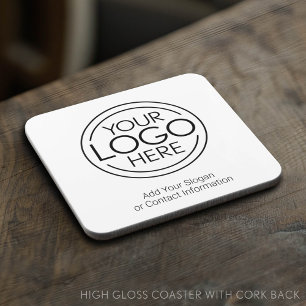 Dessous-de-verre Ajouter Votre Logo Entreprise Moderne Minimaliste