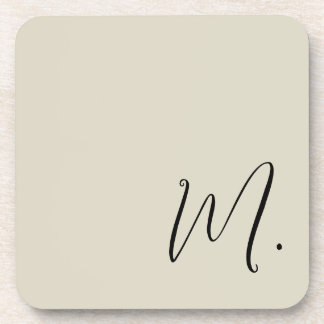 Dessous-de-verre Ajouter Votre Nom Monogramme Moderne Calligraphie 