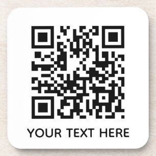 Dessous-de-verre Ajouter votre propre code QR Code texte Scan menu 