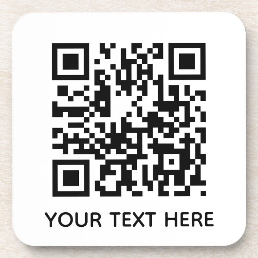 Dessous-de-verre Ajouter votre propre code QR Code texte Scan menu  (Devant)