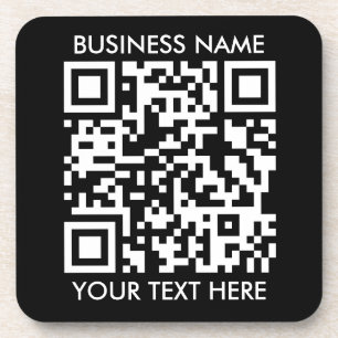 Dessous-de-verre Ajoutez votre propre code QR texte Scan Minimal Si