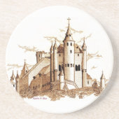 Dessous de verre - Alcazar - château (sepia) (Devant)
