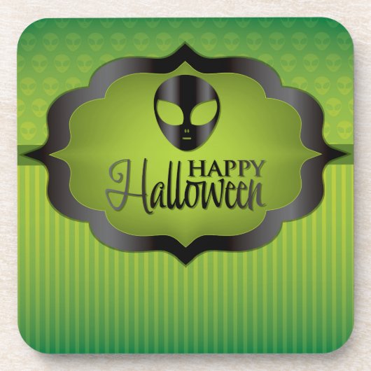 Dessous-de-verre Alien vert d'Halloween (Devant)