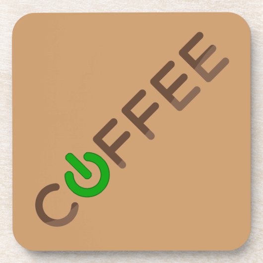 Dessous-de-verre Alimentation café (verte) (Devant)