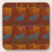 Dessous-de-verre Allez Zebra Safari Art Imprimer/Graphique (Devant)