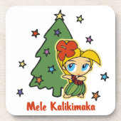 Dessous-de-verre Aloha Honeys Noël Blond Hula Girl (Devant)