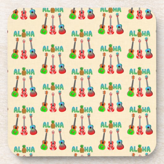 Dessous-de-verre Aloha Ukuleles (Devant)
