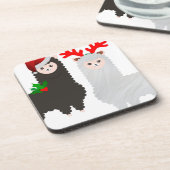 Dessous-de-verre alpacas de rennes de noël (Côté gauche)