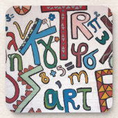 Dessous-de-verre Alphabets colorés (Devant)