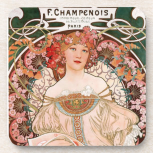 Dessous-de-verre Alphonse Mucha F. Champenois