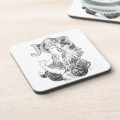 Dessous-de-verre Alphonse Mucha JOB ISOGS (Côté gauche)