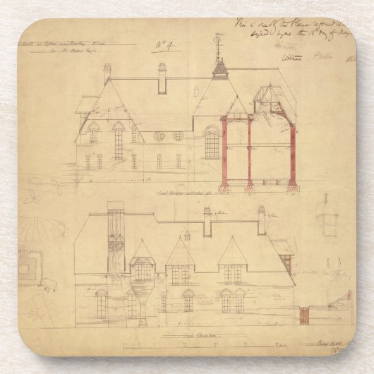 Dessous-de-verre Altitudes pour la Chambre rouge, bruyère de Bexley (Devant)