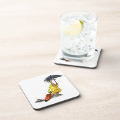 Dessous-de-verre Amargasaurus Portant Un Parapluie Et Une Valise. (Côté Droit)