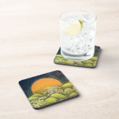 Dessous-de-verre AMATÉRASU, GODDESS SOLEIL, vert jaune noir (Côté Droit)