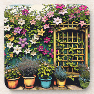 Dessous-de-verre Amateurs plantes et jardiniers Clematis Trellis