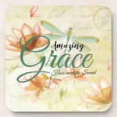 Dessous-de-verre Amazing Grace Fleurs et libellule (Devant)