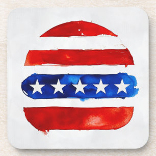 Dessous-de-verre America Burger (Peinture Blanche No. 4)