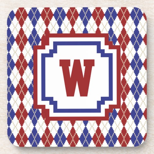 Dessous-de-verre Americana Argyle Square Coaster (Devant)