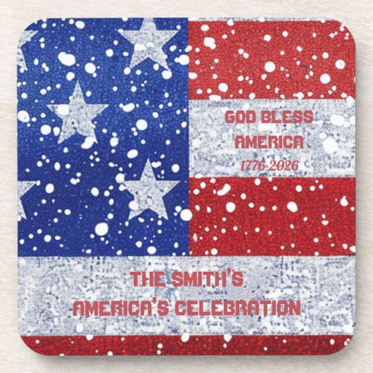 Dessous-de-verre Amérique fête le 250e anniversaire (Devant)
