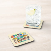 Dessous-de-verre AMIS™ | Mais Premier café Vibrant Graphisme (Côté Droit)