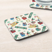 Dessous-de-verre AMIS™ | Motif d'icône de Noël (Côté gauche)