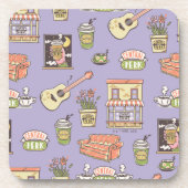 Dessous-de-verre AMIS™ | Motif d'icône violet (Devant)