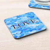 Dessous-de-verre Amour bleu (Côté gauche)