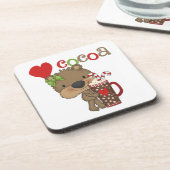 Dessous-de-verre Amour de cacao d'ours de fille (Côté gauche)