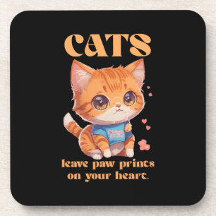 Dessous-de-verre amour de chat mignon