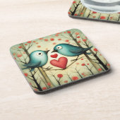 Dessous-de-verre Amour des oiseaux 3 (Côté gauche)