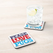 Dessous-de-verre Amour et carlins de paix (Côté Droit)