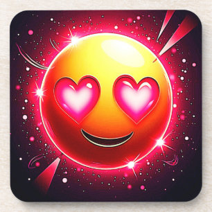 Dessous-de-verre Amour Étincelle Coeurs Emoji
