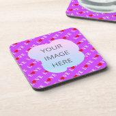 Dessous-de-verre AMOUR pourpre (Côté gauche)