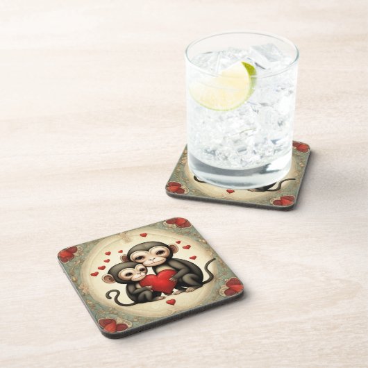 Dessous-de-verre Amour singe (Côté Droit)